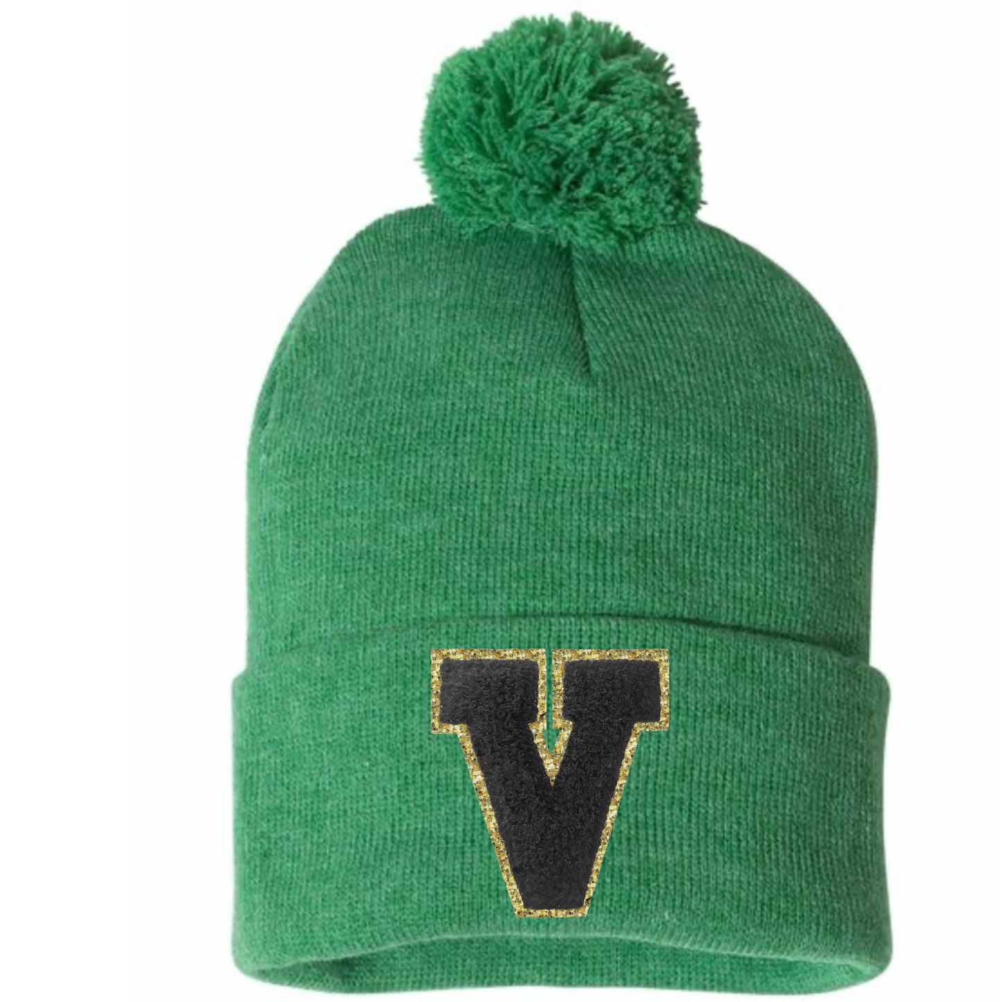 Glitter V Beanie Hat